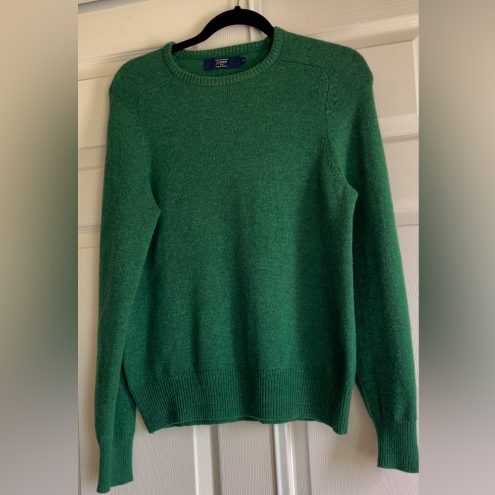 J. Crew Green Crewneck Sweater